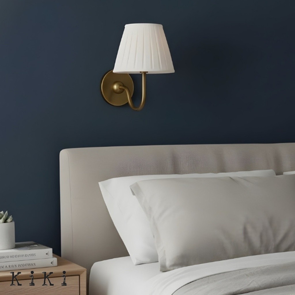 Luvora Pleated Fabric Shade Wall Sconce – Modern Classic Indoor Lighting K1306
