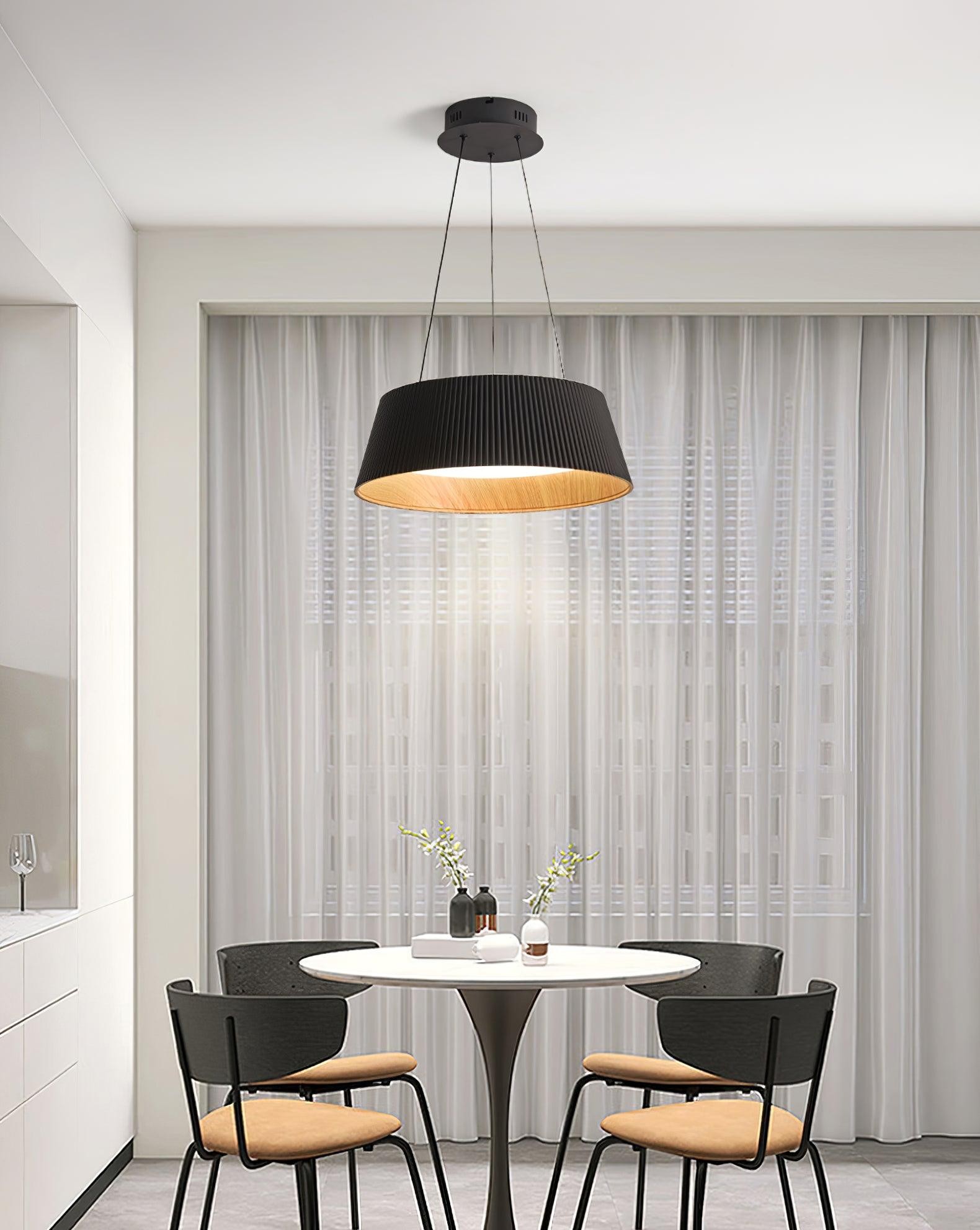 Minimalist Corrugated Lampshade Bedroom Pendant Lamp K347