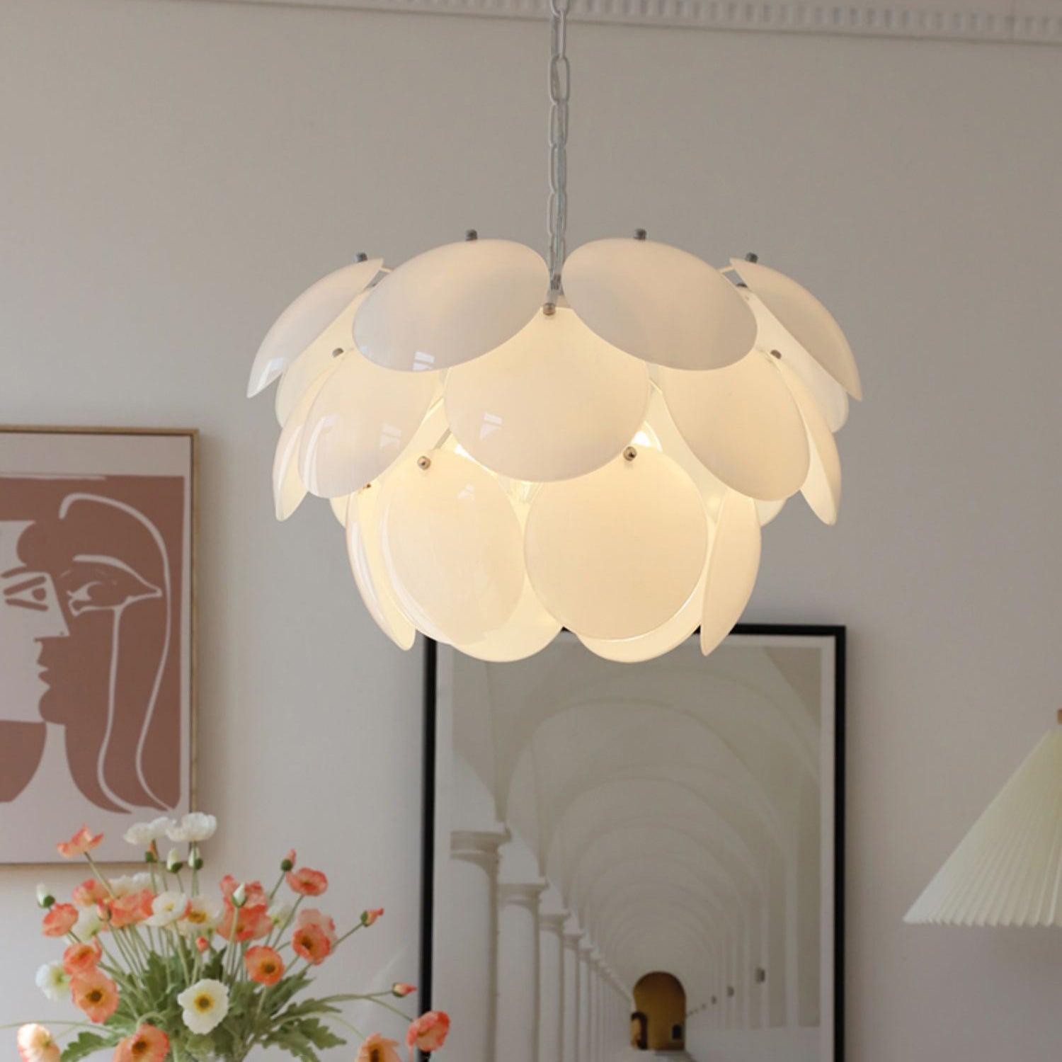 Luxury Fashion Luminous Petal Glass Chandelier K473