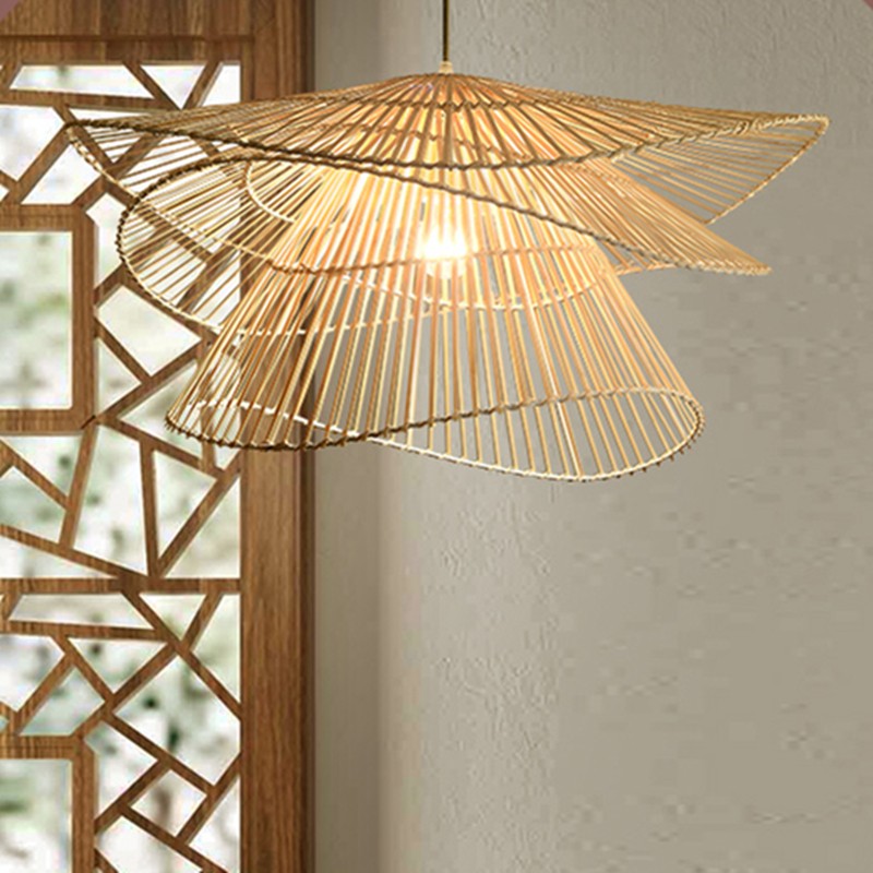 Rustic Wooden Pendant Light
