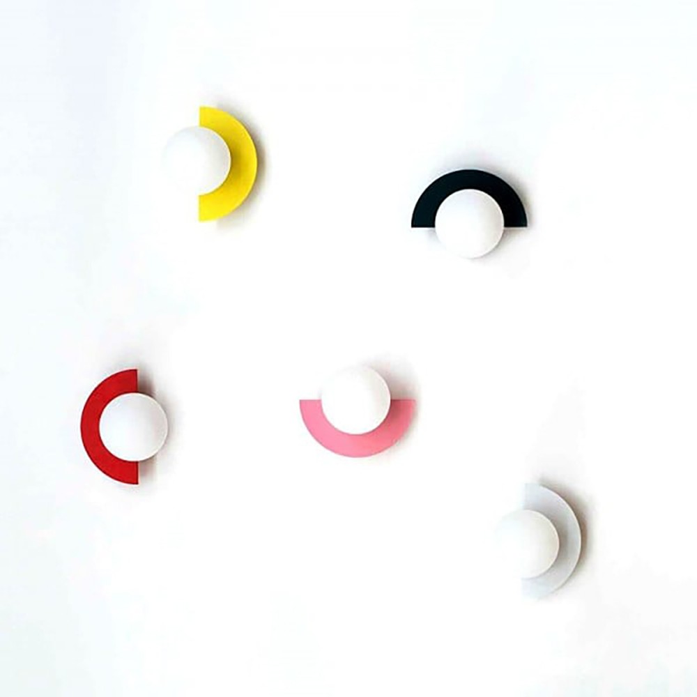 Nordic Candy Glass Orb Wall Lamp - Modern Colorful Sconce for Bedroom and Living Room K167
