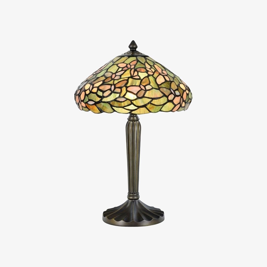 TF Sorenia Table Lamp - Warm Stained-Glass Floral Art-style Lamp K1860