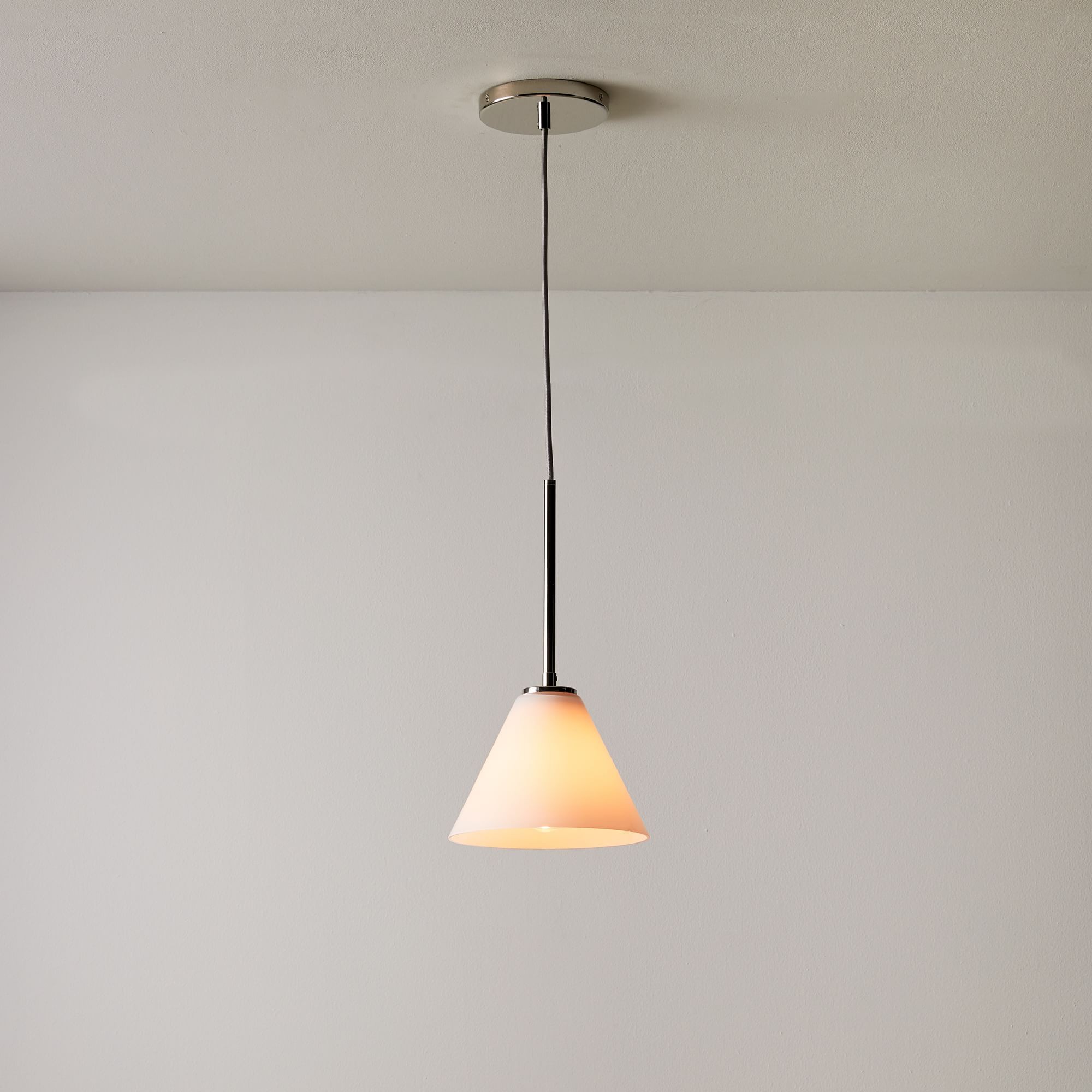 Conica Modern Glass Cone Pendant Light - Minimalist Hanging Lamp for Dining Room K1338