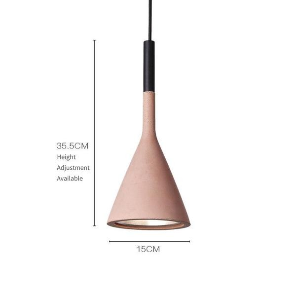 Minimalist Aplomb Pendant Light - Cement Cone Pendant Light for Kitchen Island
