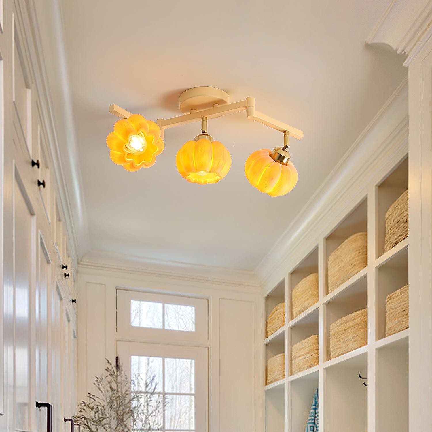 Pumpkin Flower Ceiling Lamp K739