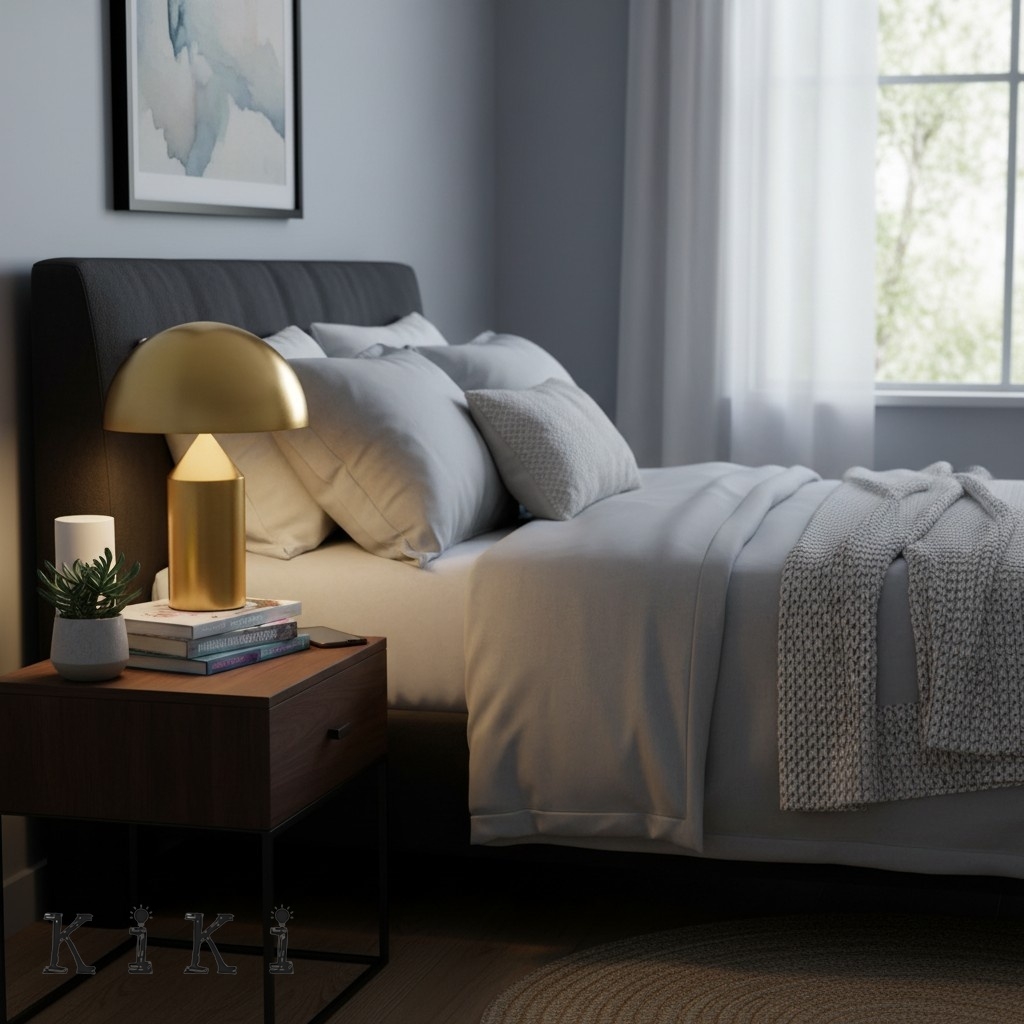 Modern Atollo Table Lamp - Mushroom Metal Table Light for Living Room