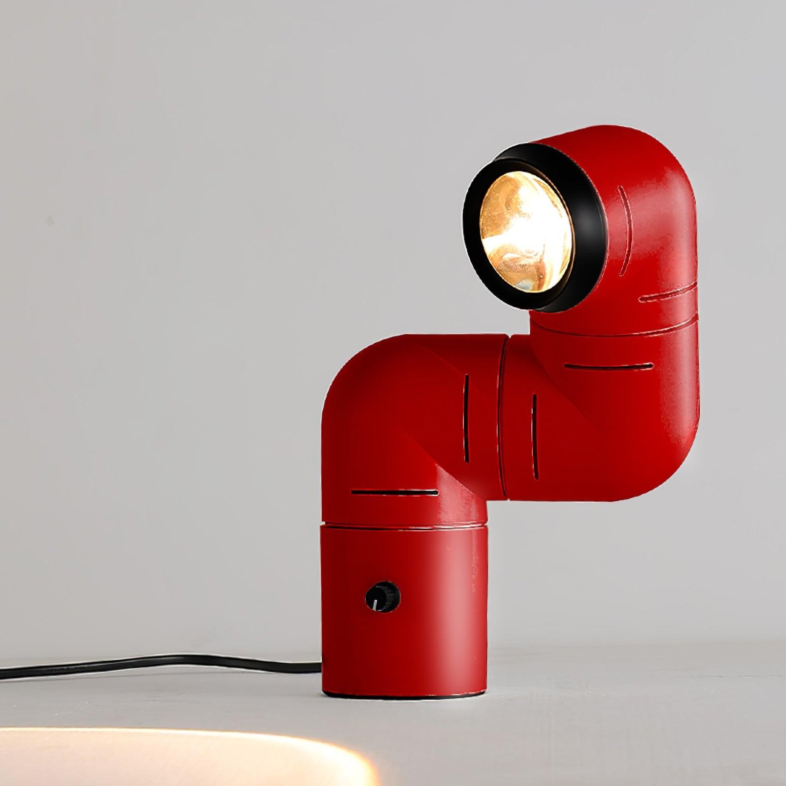 Red Tubular Table Lamp Suitable For Bedroom K686