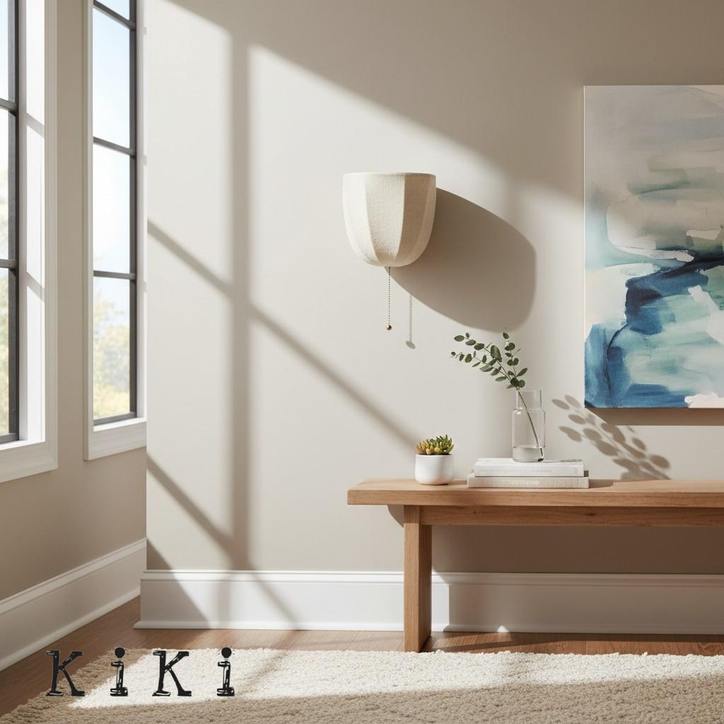 Fablune Modern Linen Wall Lamp - Decorative Wall Sconce for Bedroom and Hallway K2352
