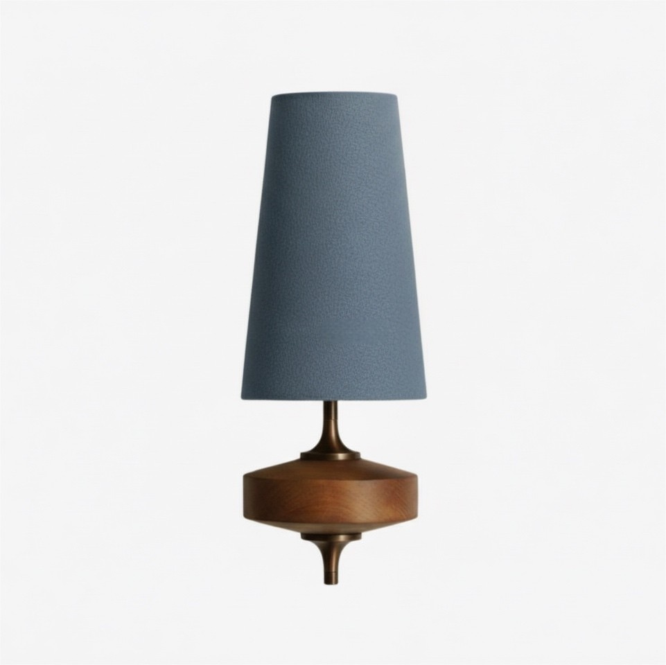 Hour Retro Wood Metal Wall Lamp – Elegant Fabric Accent Lighting for Living Spaces K1208