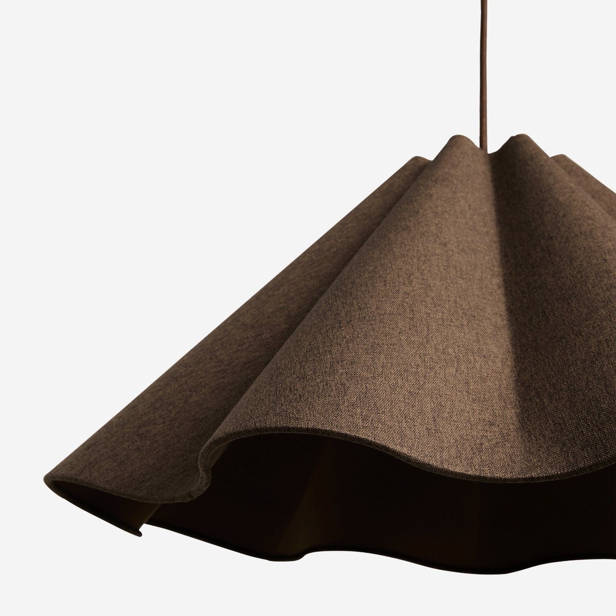 Weavara Sculptural Fabric & Metal Pendant Light - Modern Hanging Lamp for Dining or Living Rooms K1616