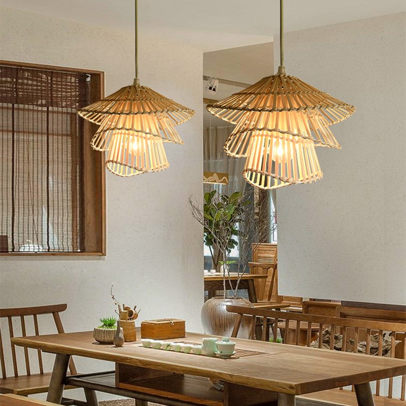 Rustic Wooden Pendant Light