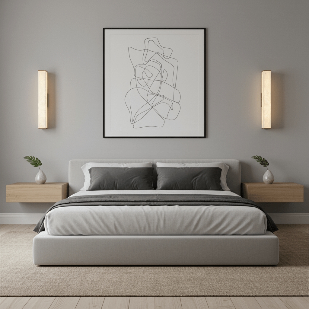Cuboid Alabaster Wall Light D398