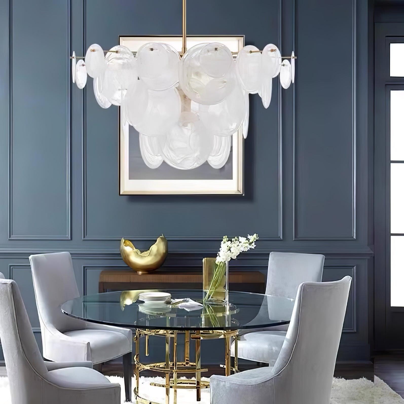 Brass Discs Cascading Chandelier K273
