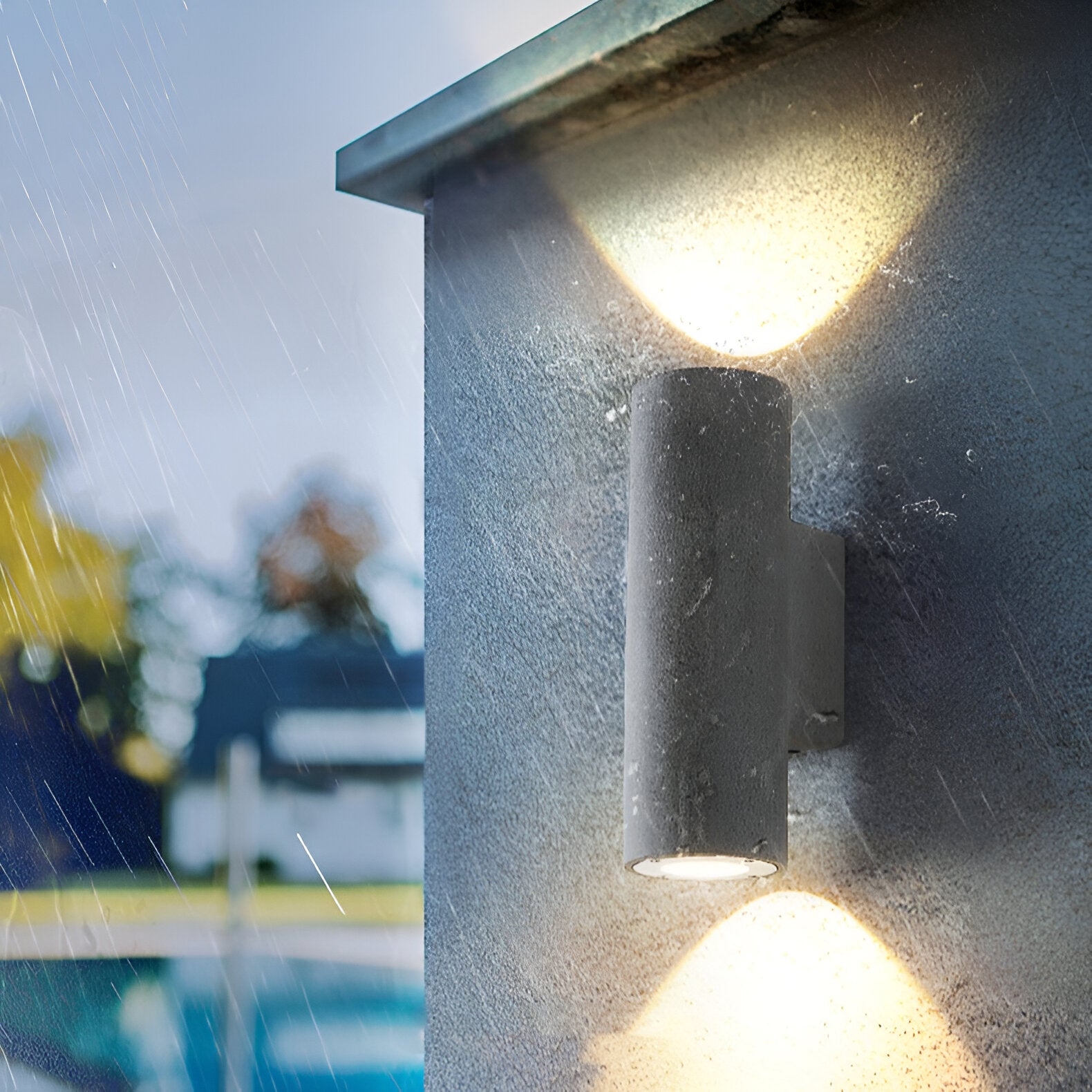 Midnight Glow Minimalist Cement Indoor Outdoor Wall Light D777