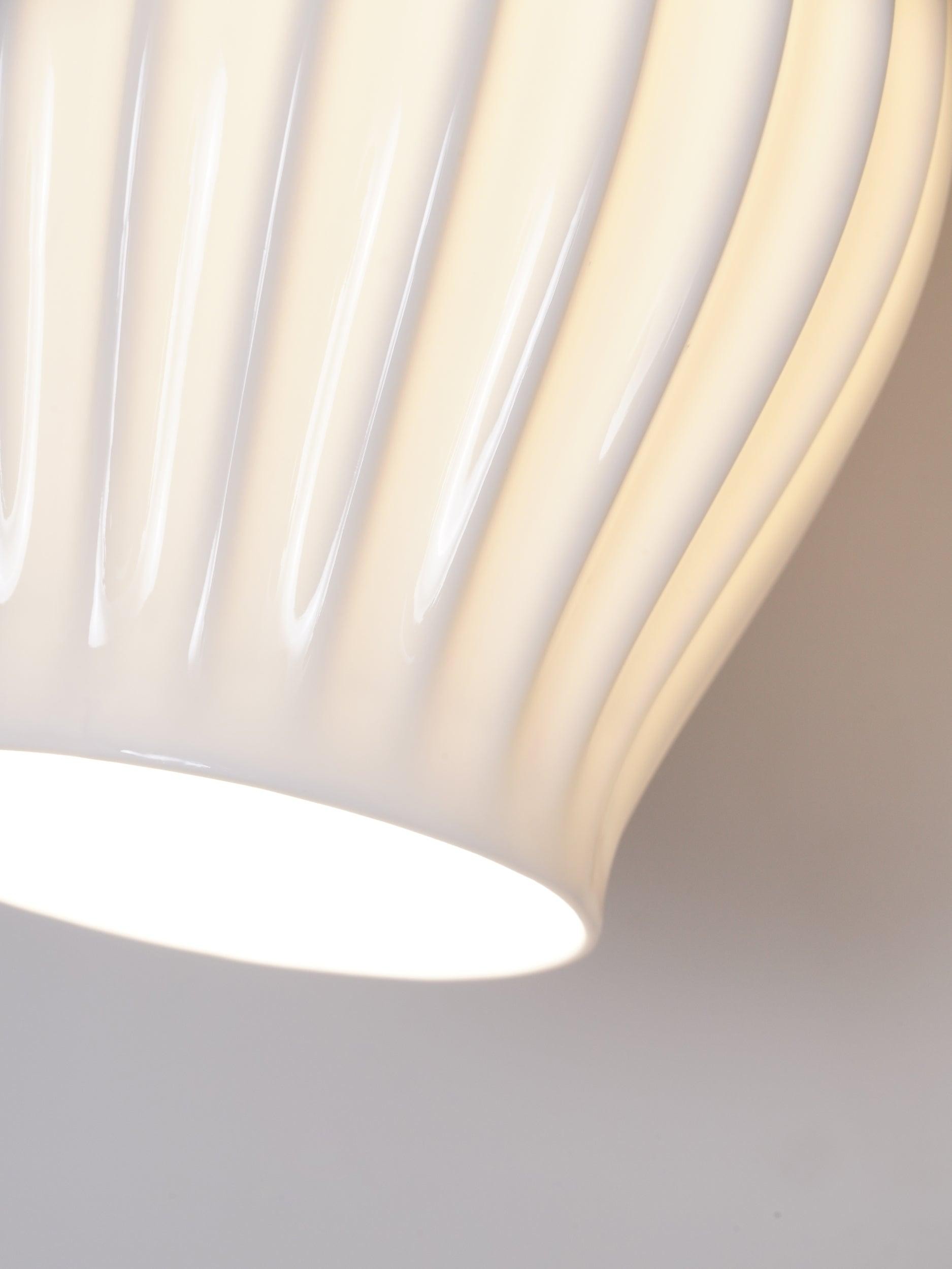 Cream Style Ceramic Ribbed Wall lamp K313