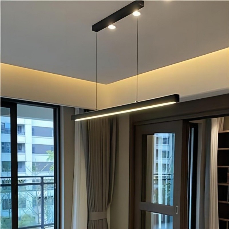 Industrial Metal LED Horizontal Linear Chandelier K128