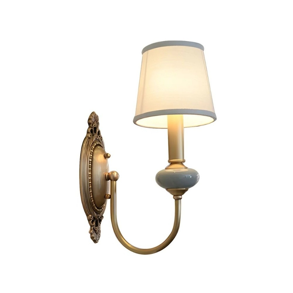 Rowanea Curved Fabric Shade Wall Light – Soft Ambient Light for Any Interior K1129