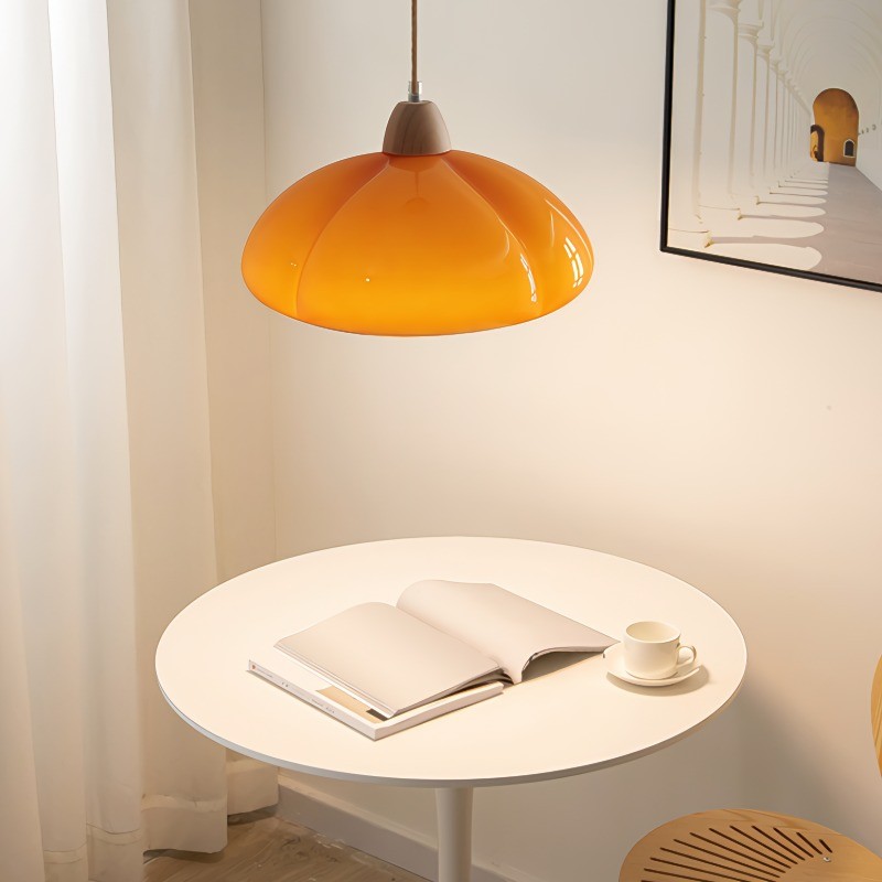 Pumpkin Glass Pendant Light For Kitchen K04