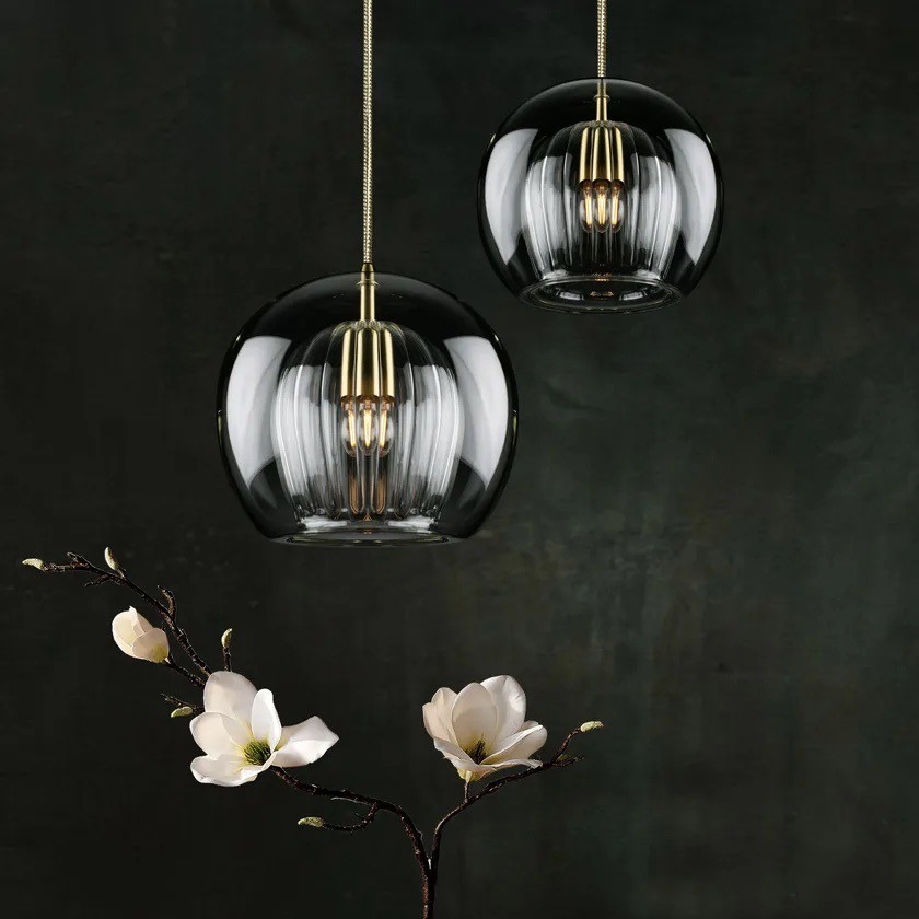 Modern Pleated Glass Pendant Light K862