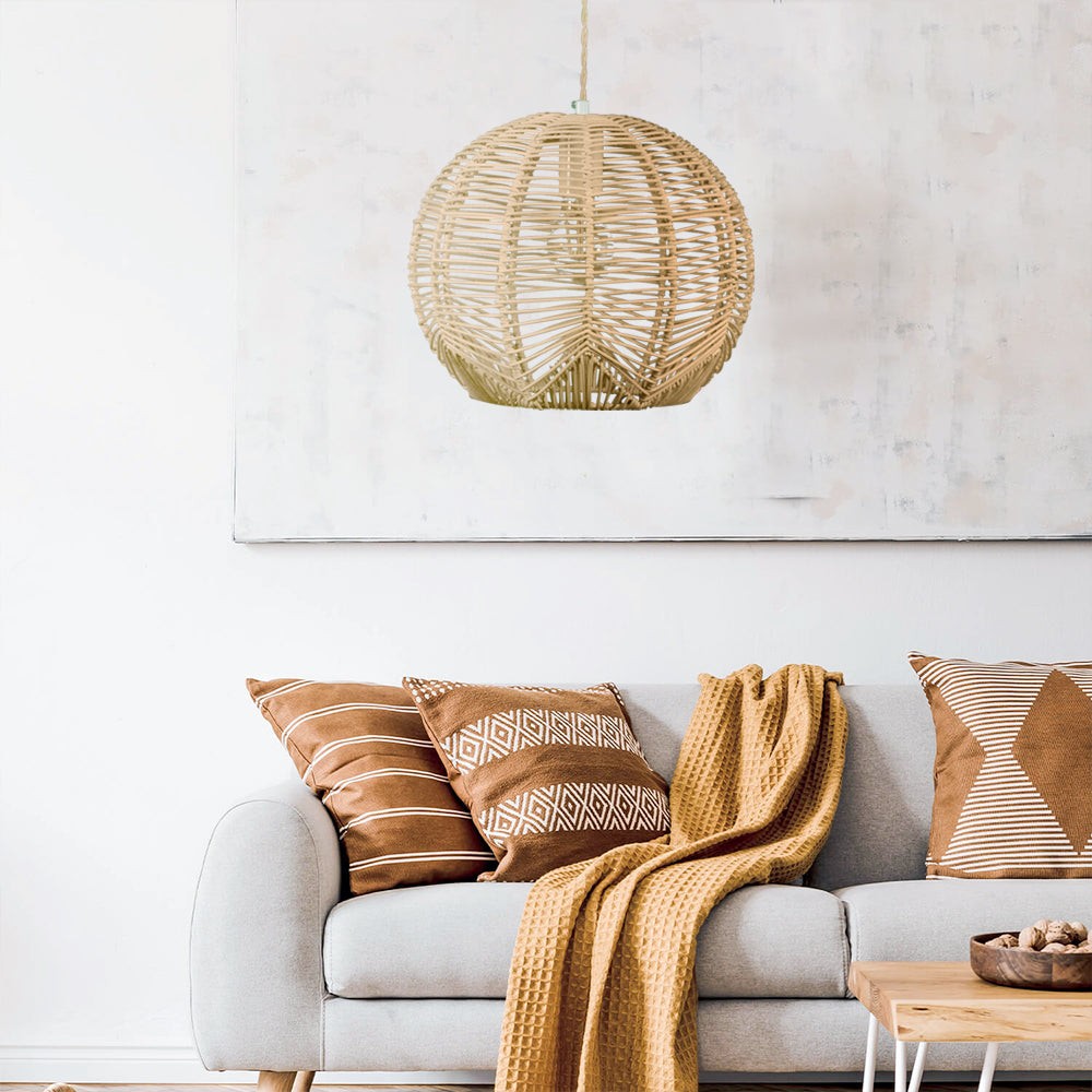 Boho Style Orb Rattan Pendant Light K45