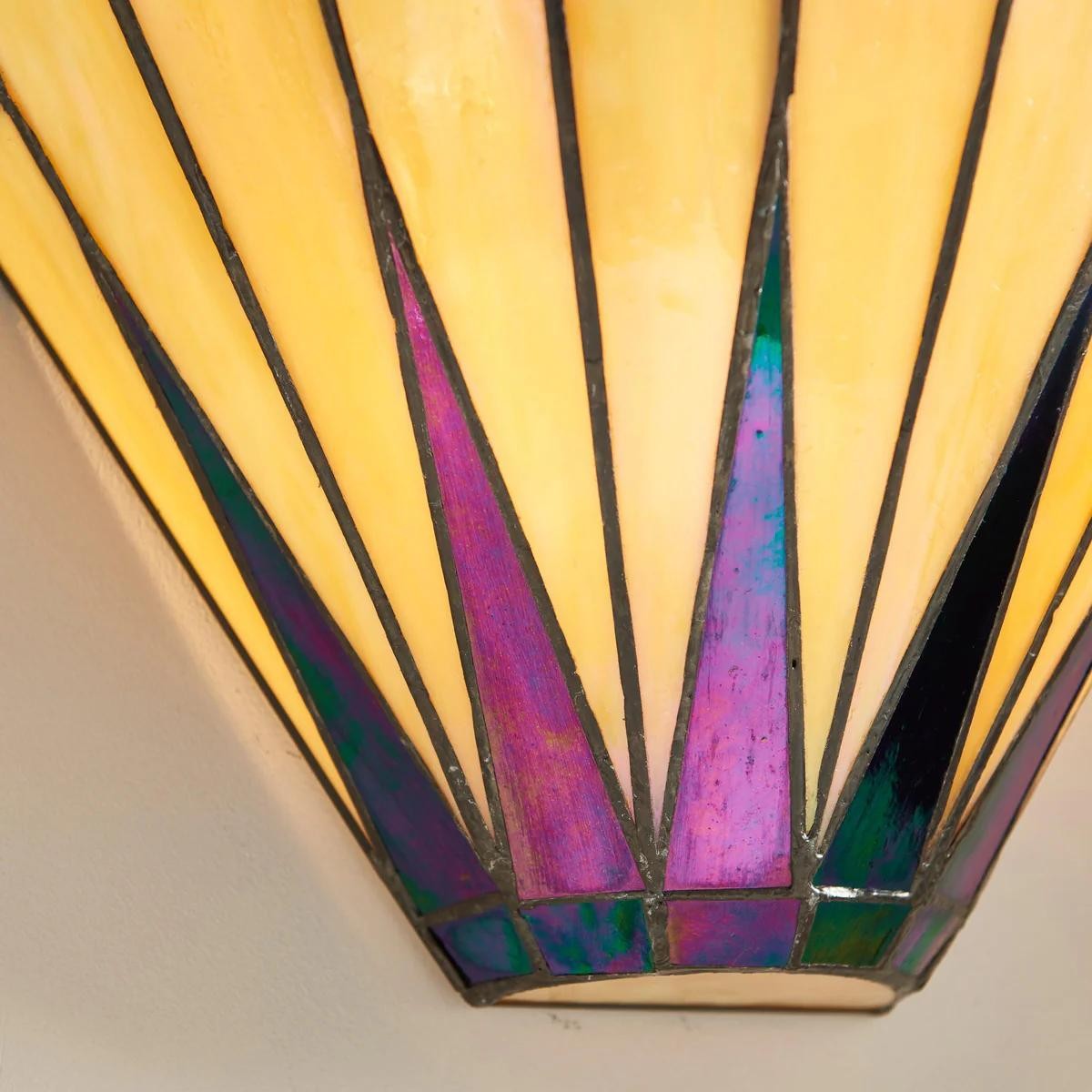 TF Dark Tiffany Style Wall Lamp - Artistic Star Design Sconce for Bedroom or Hallway K1896