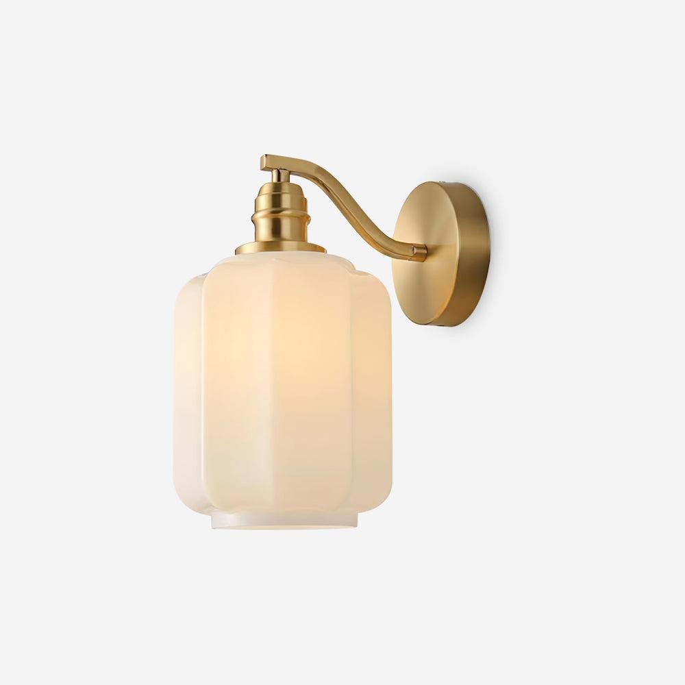 Retro Brass and Glass Wall Lamp K422