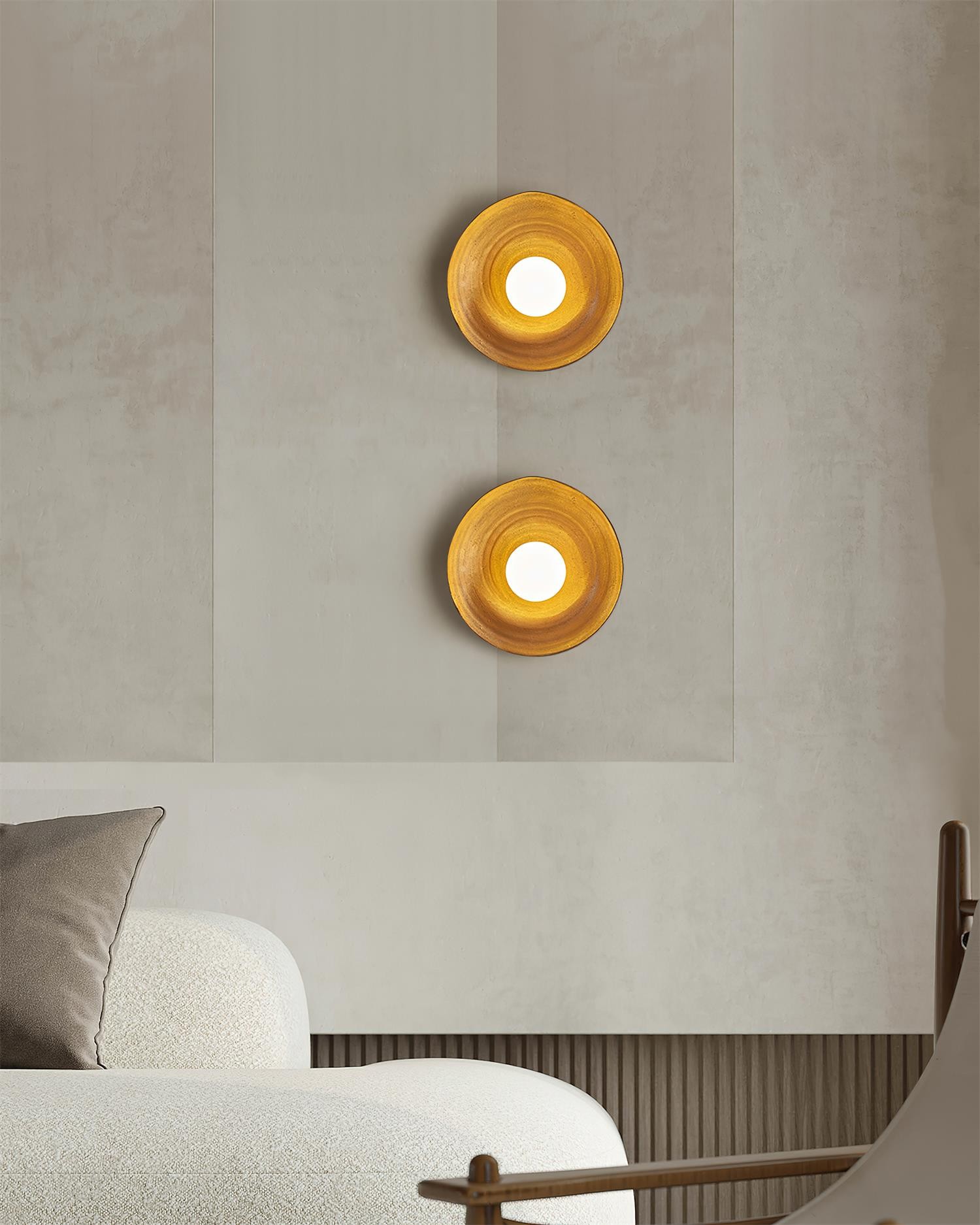 Retro Irregular Round Wall Lamp K649
