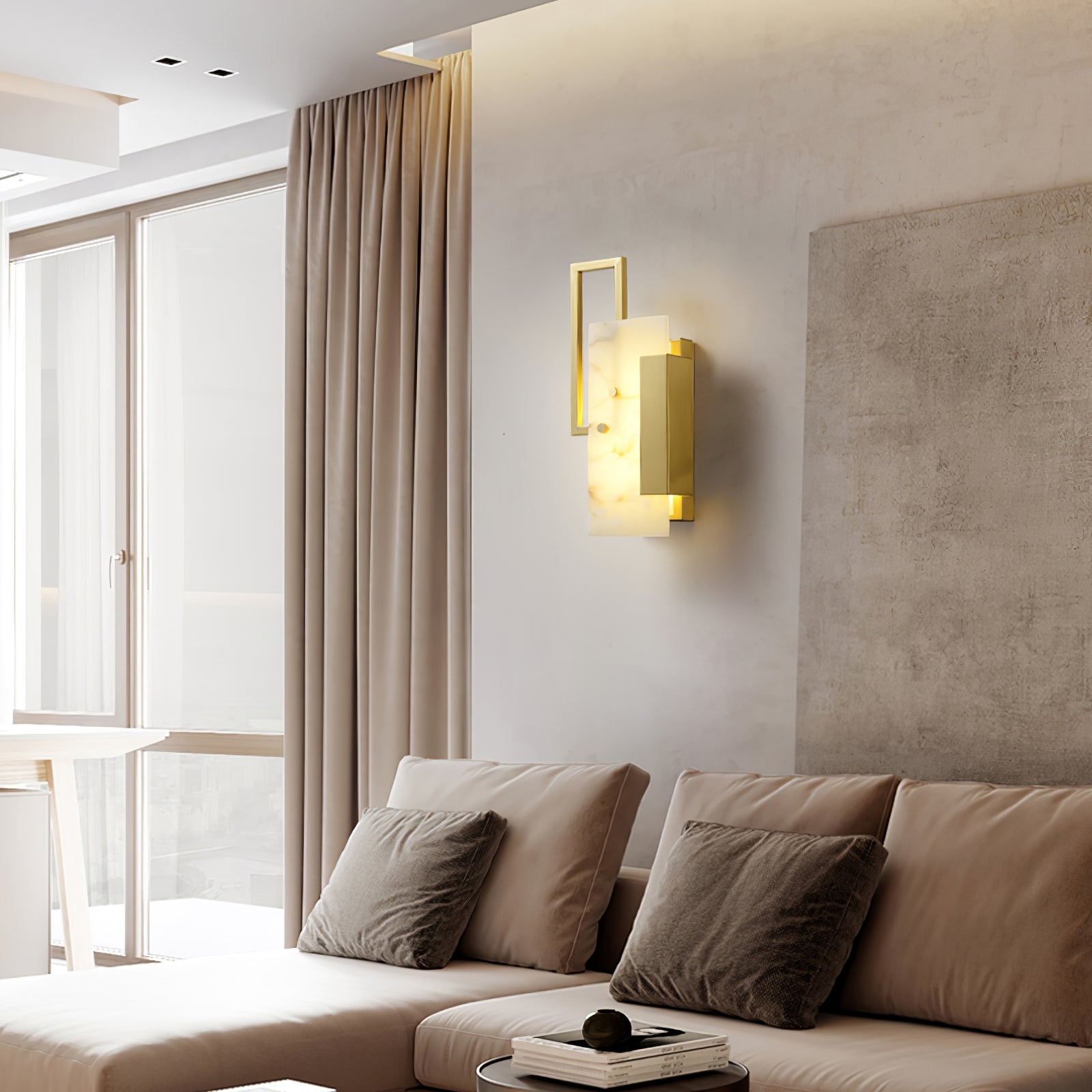Althea Alabaster Wall Sconce D396