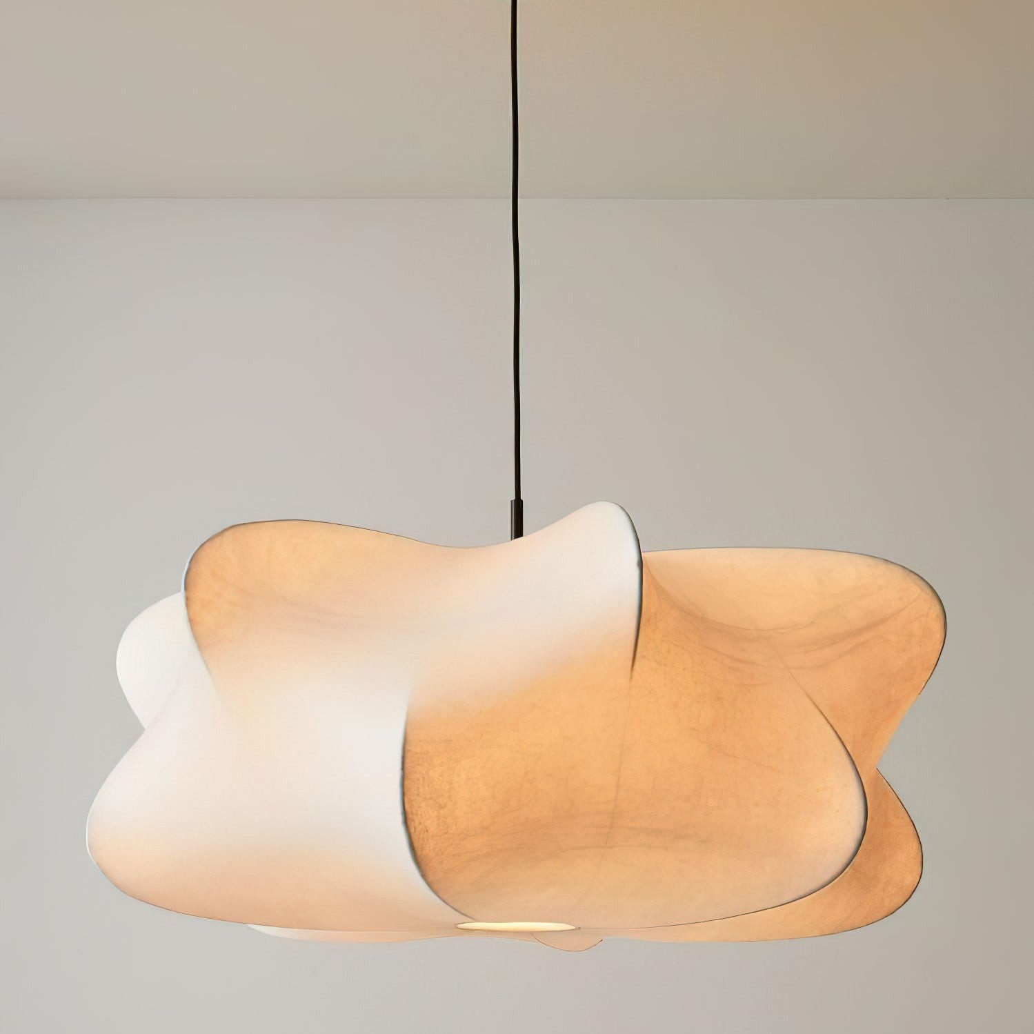 Lunaveo Timeless Minimal Silk Pendant Lamp - Cloud Shade Lighting for Home Decor K369