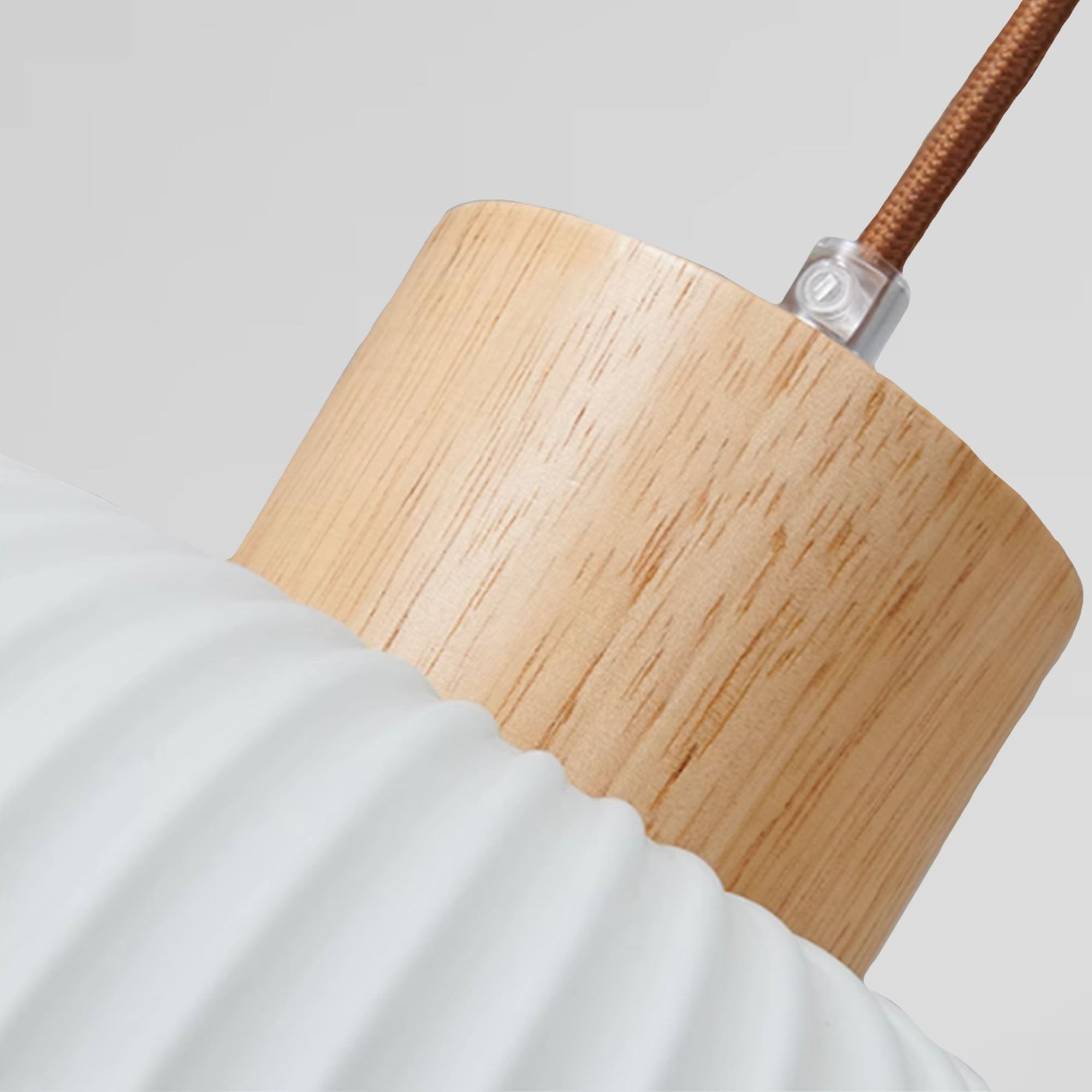 Nordic White Lantern-Like Glass Pendant Lamp K546