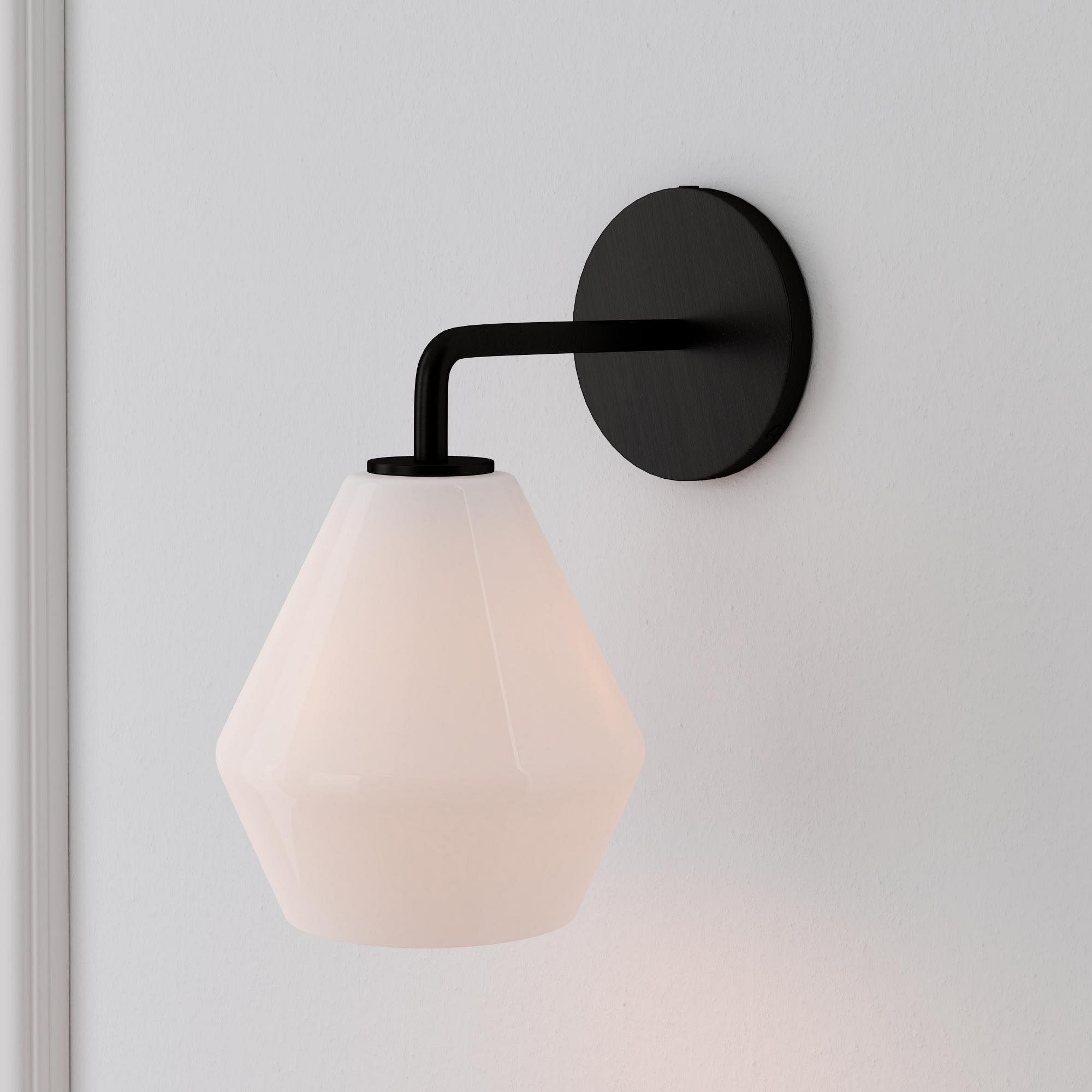 Merin Geometric Glass Wall Sconce - Minimalist Fixture for Bedroom K1402