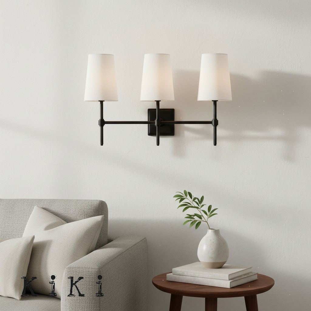Derlina Fabric Drum Shade Wall Sconce – Classic Style Accent Lighting K1287