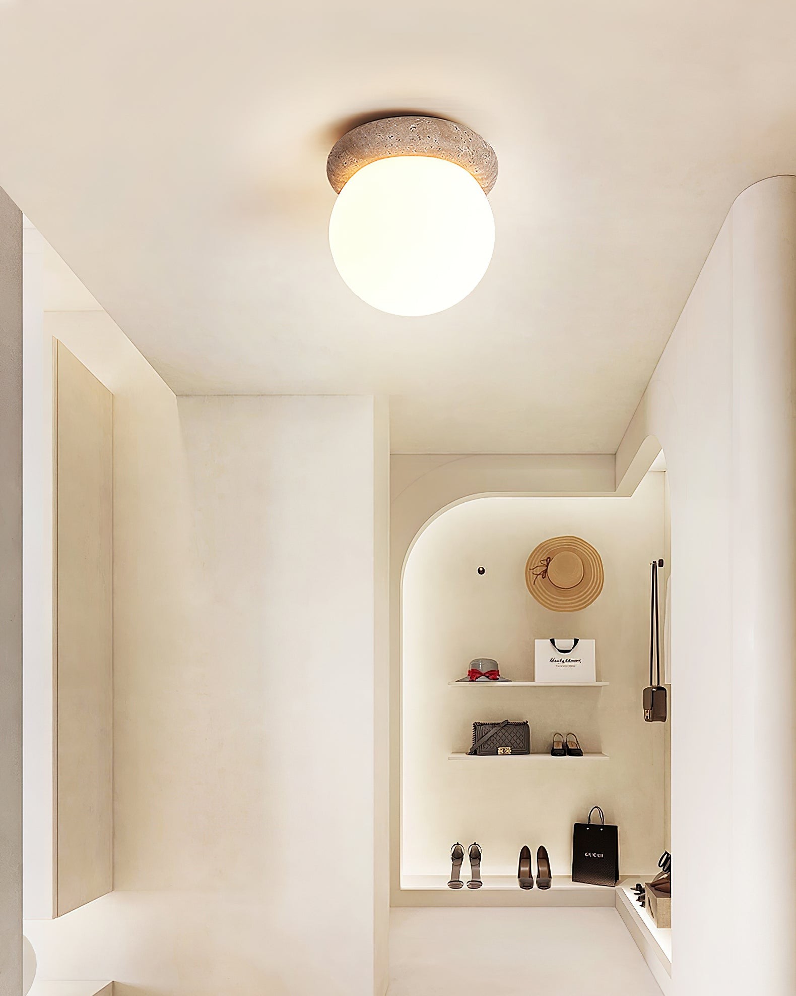 Marble Travertine Asteroid Ceiling Lamp K242
