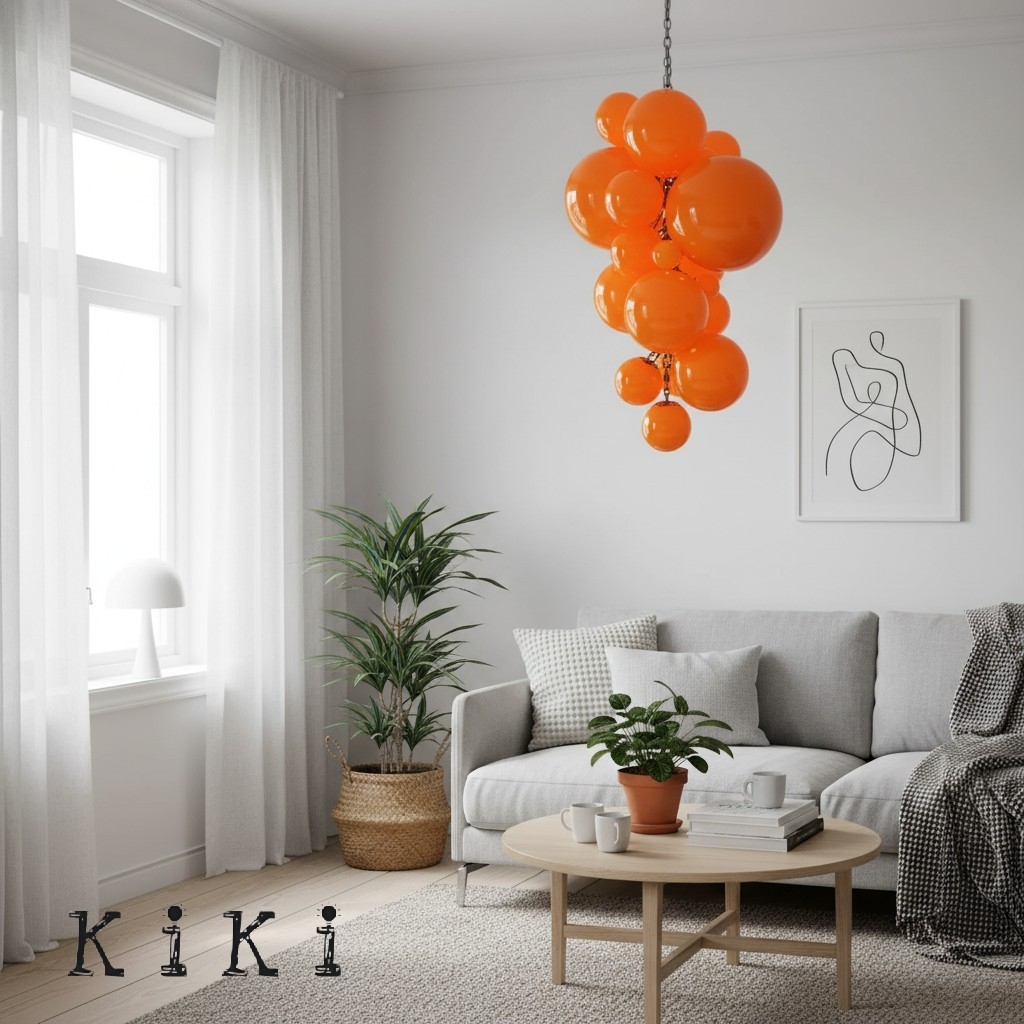 Modern Long Grape Glass Chandelier K2347