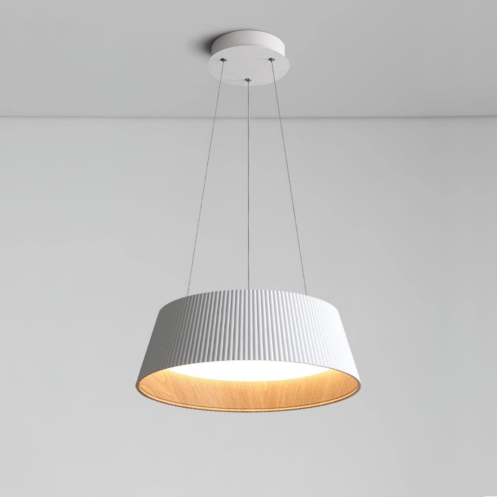 Minimalist Corrugated Lampshade Bedroom Pendant Lamp K347