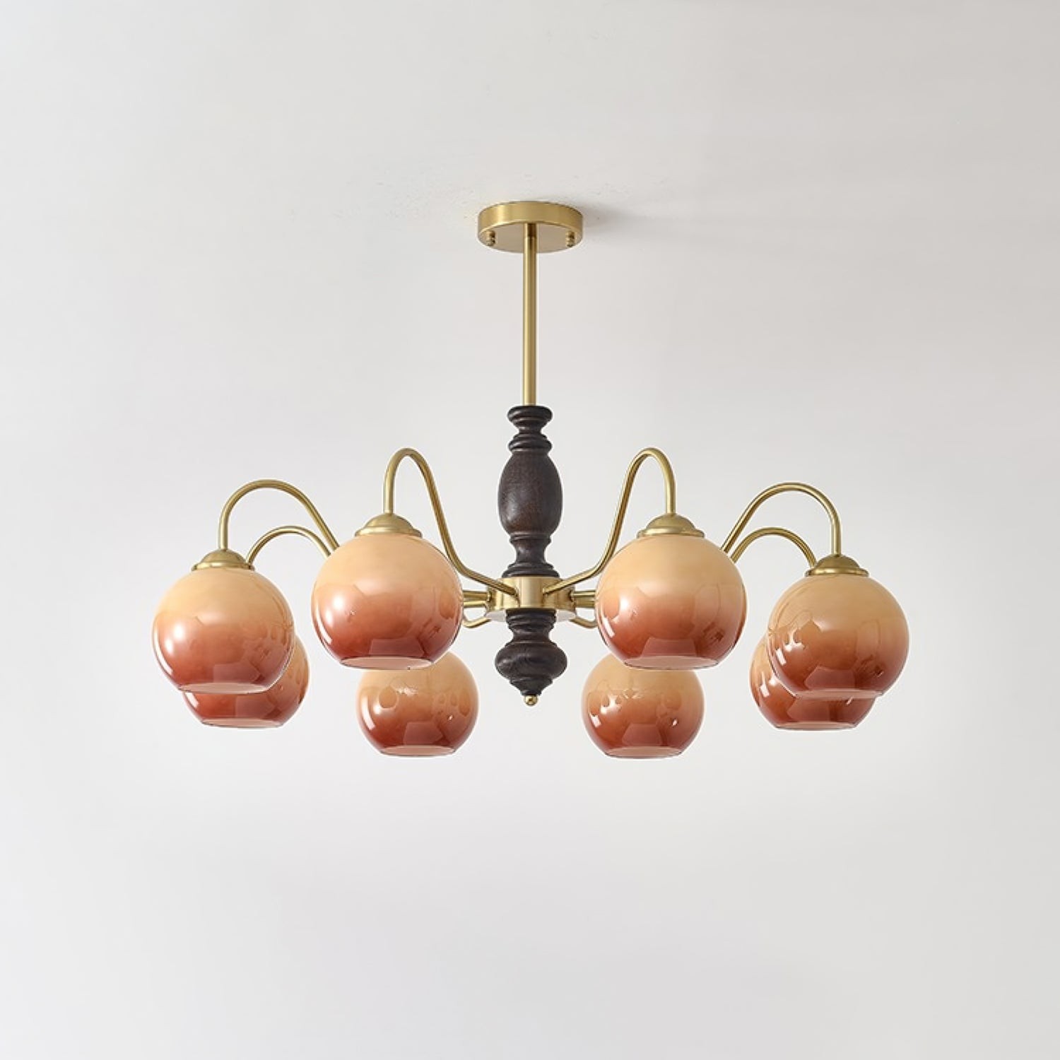 French Medieval Style Caramel Orb Chandelier K292