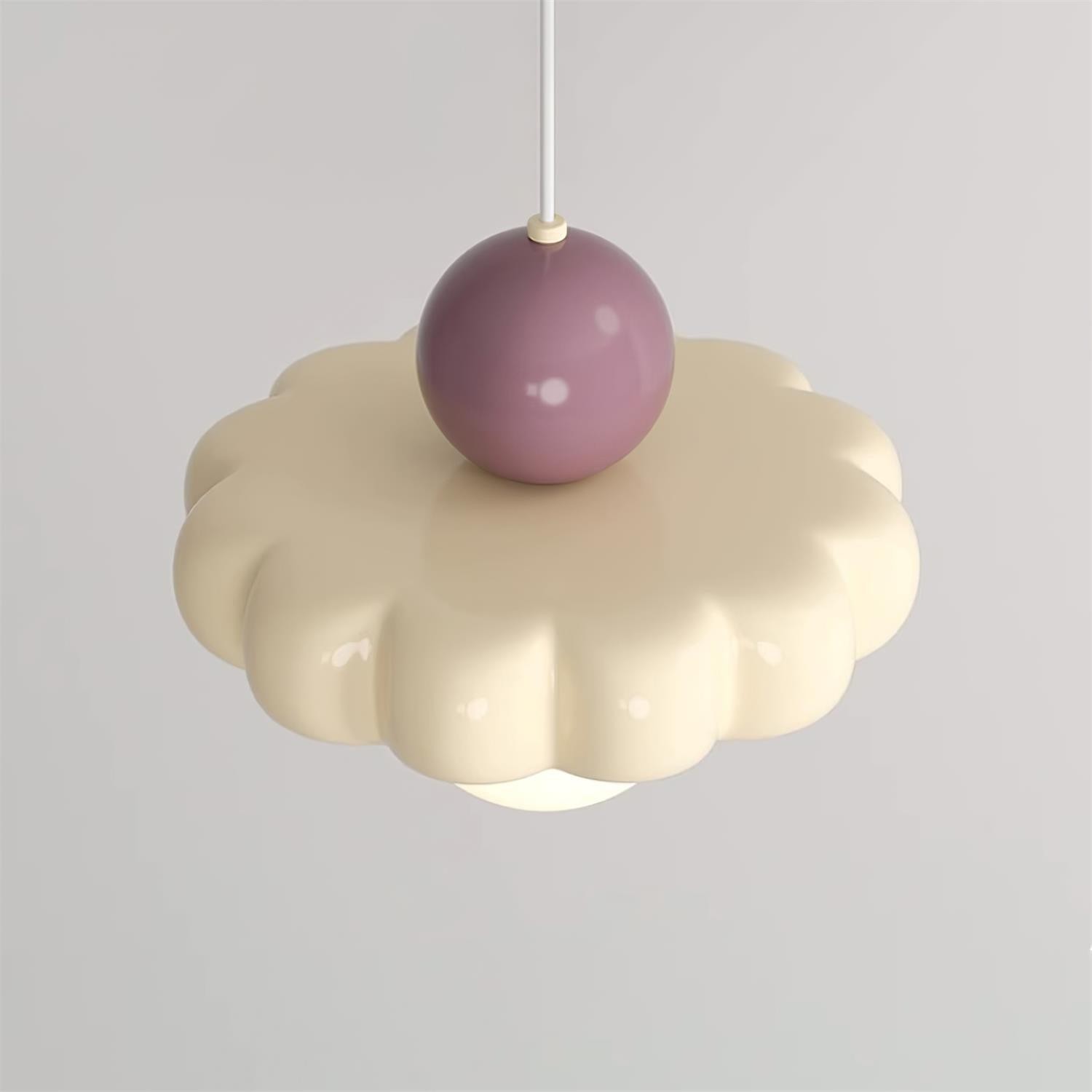 Cream Style Long Line Pumpkin Texture Pendant Lamp K307