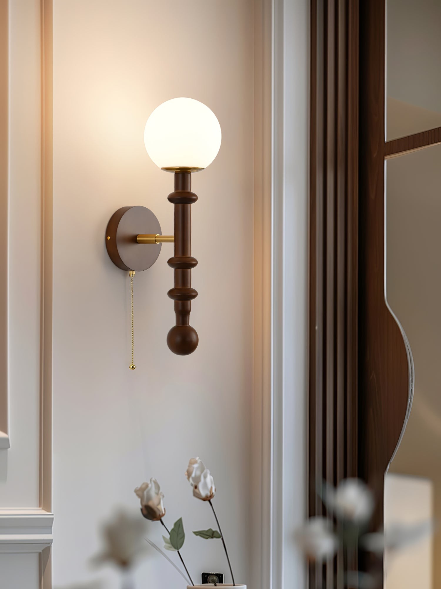 Retro Solid Wood Series Wall Lamp K638