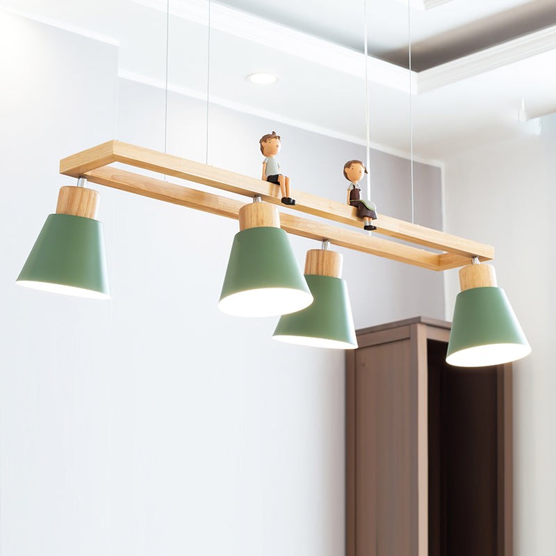 Cone Wood Chandelier K1001