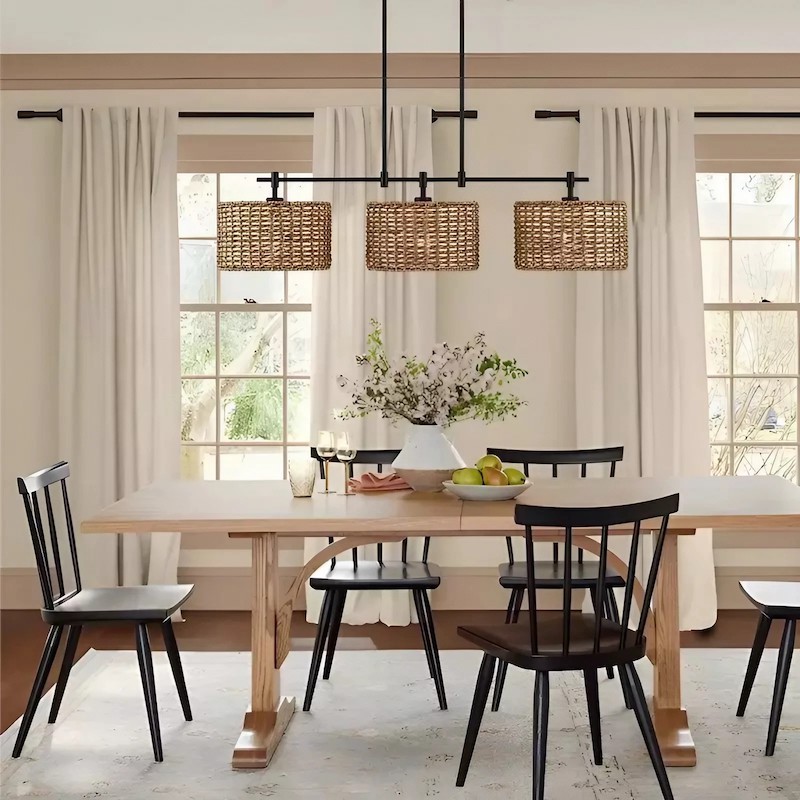3 Light Dimmable Rustic Drum Chandelier K137