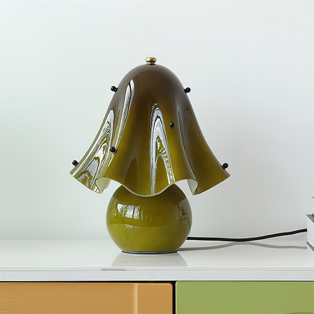 Bellina Bell Flower Table Lamp – Sculptural Glass Vera Style For Side Table Lamp K1135