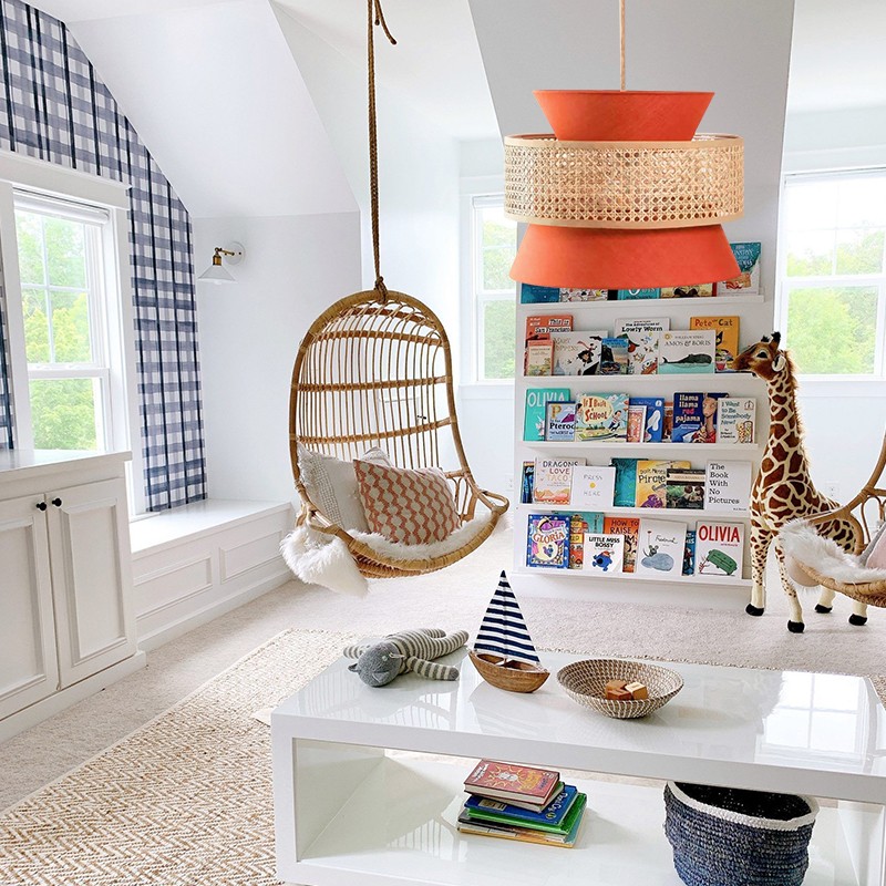 Retro Rattan Wood Woven Pendant Lamp