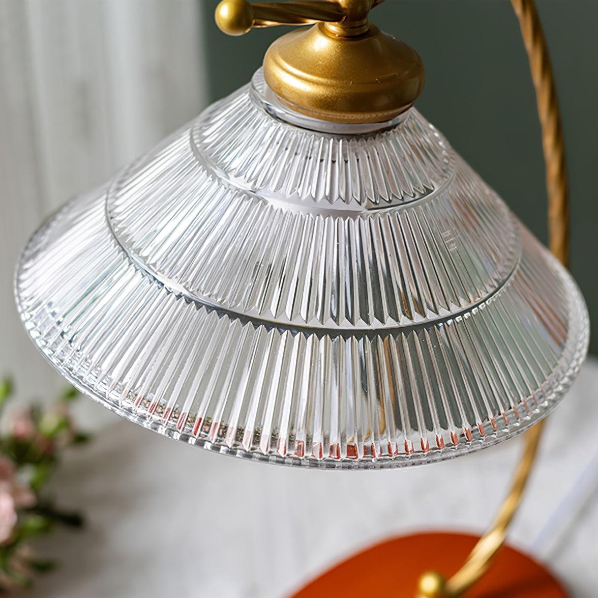 Glass Shade Vintage Reading Lamp K439