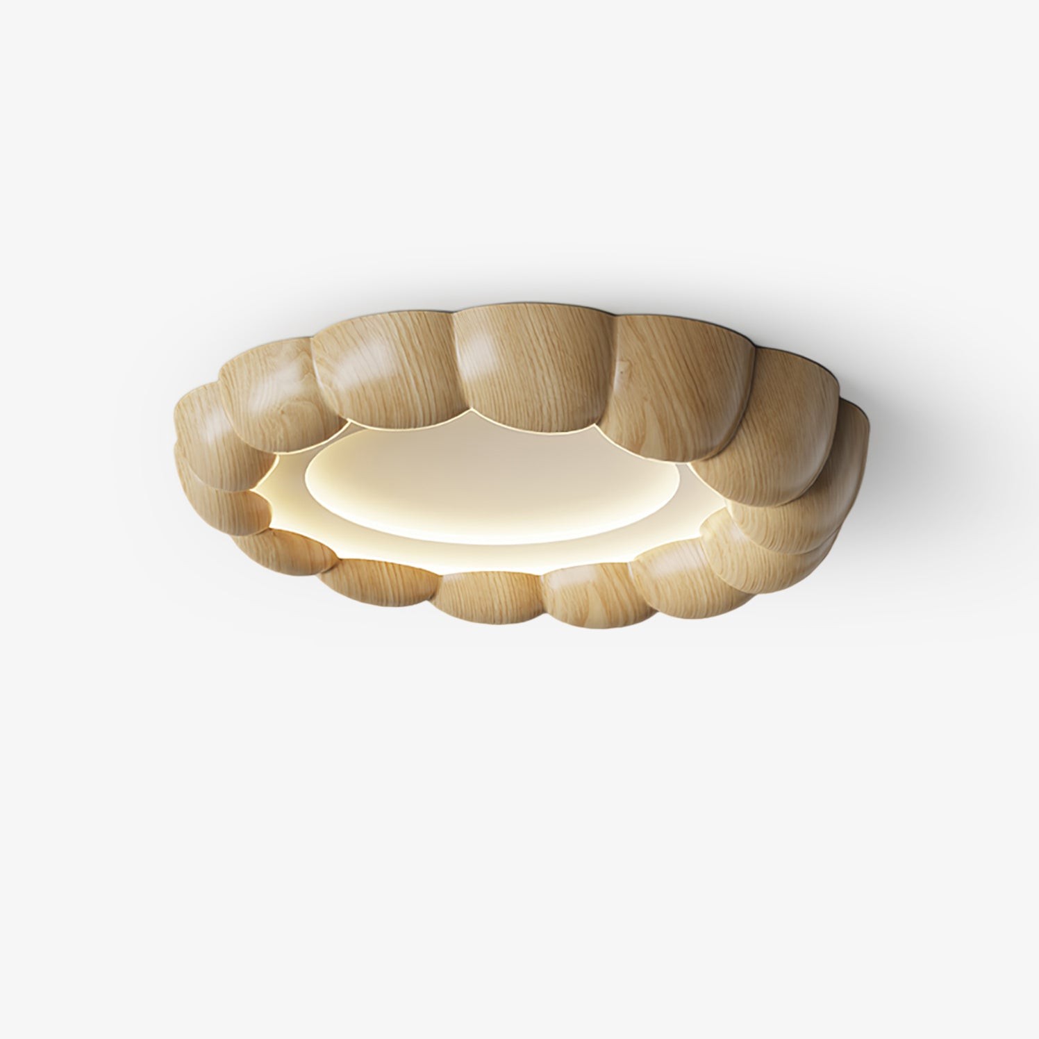Faux Wood Ripple Ceiling Lamp K377