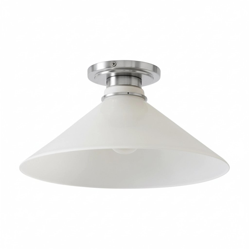 Aurenza Simple Flush Mount – Metal and Glass Ceiling Light for Any Room K1138