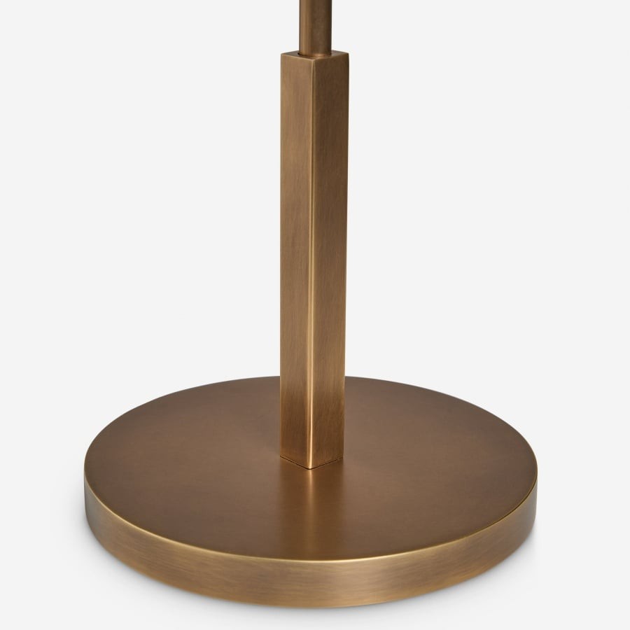 Vellaro Elegant Brass Table Lamp with Fabric Shade - Bedside Light for Contemporary Bedroom K1643
