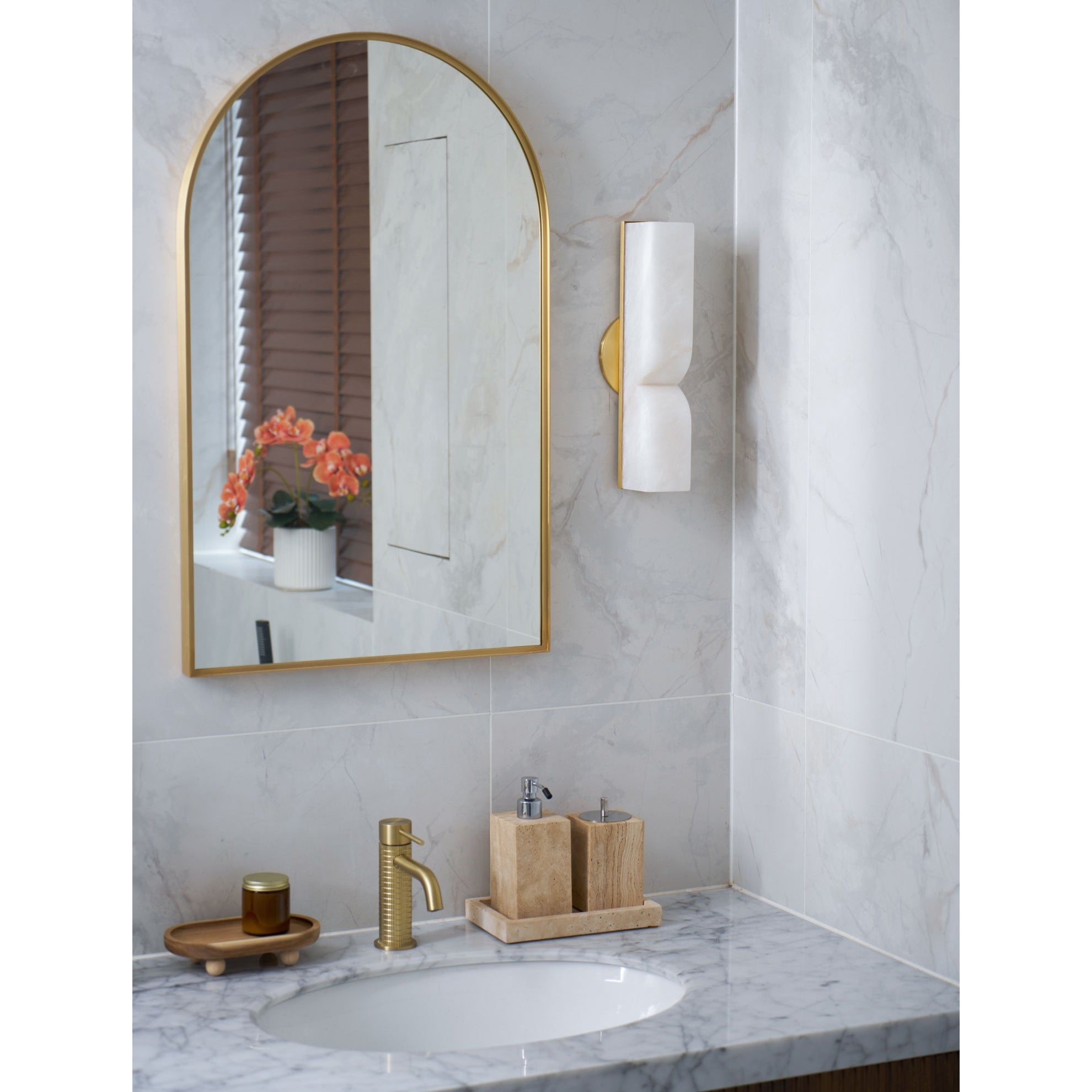 Rectangular Alabaster Wall Lamp D639
