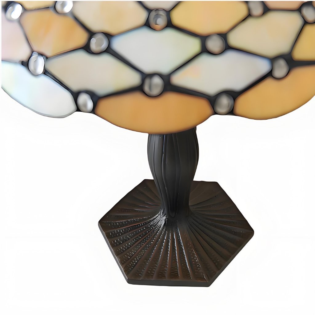 TF Pearl Stained Glass Table Lamp - Bedroom and Living Room Ambient Light K1973