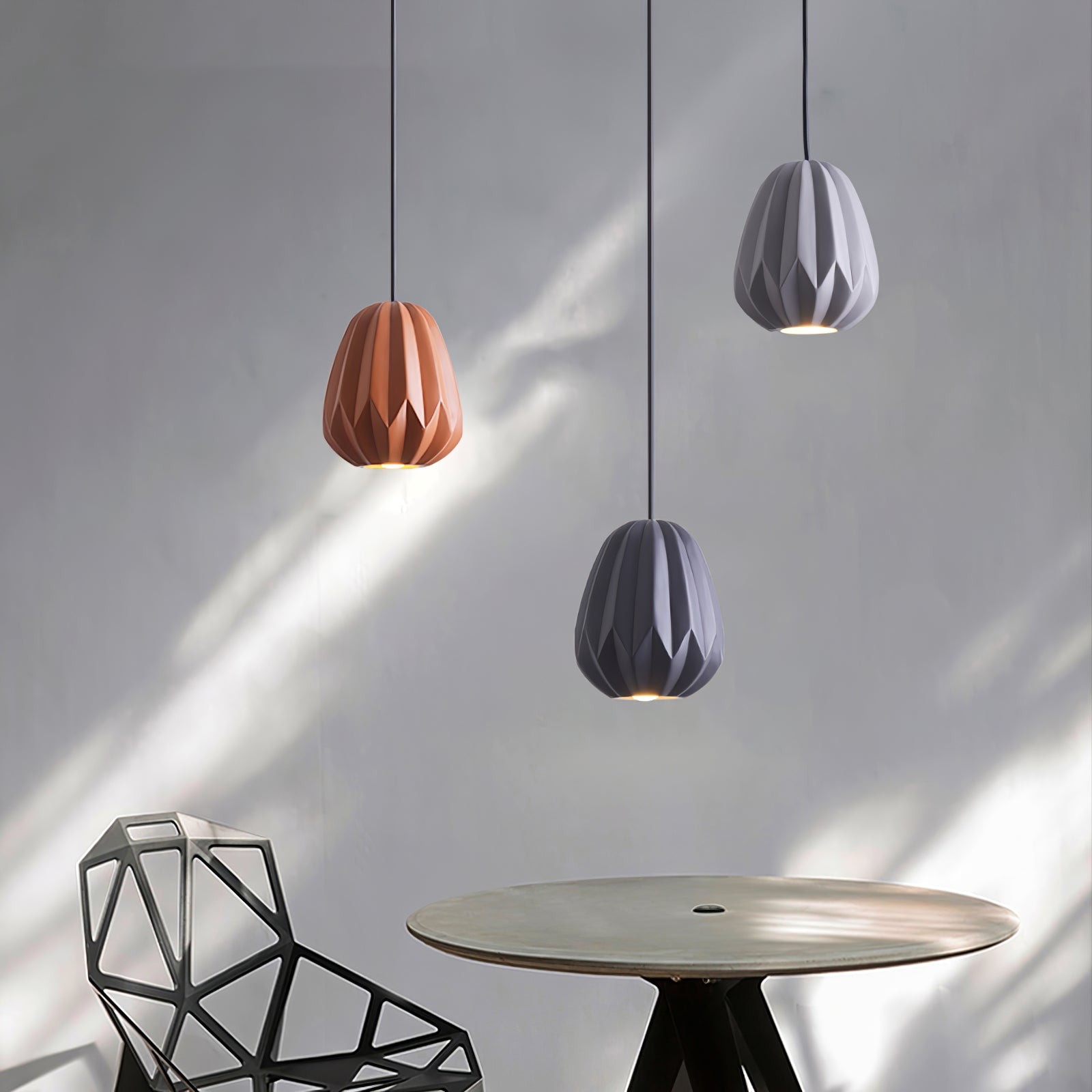 Papaya Resin Pendant Lamp K1064