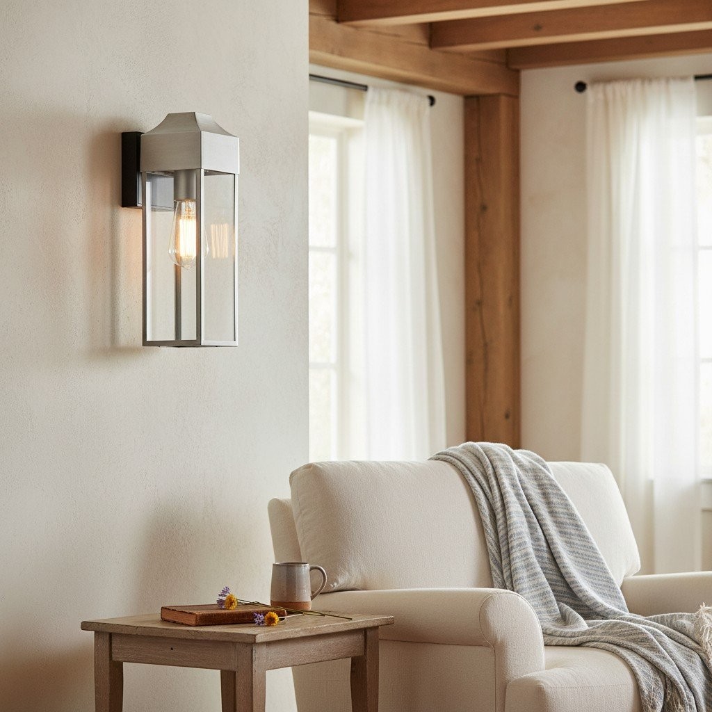 Georgon Exterior Wall Lantern Light - Clear Glass Shade, Classic Architectural Style K1976